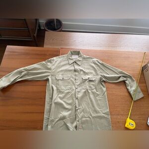 Khaki mens Button-Up Shirt